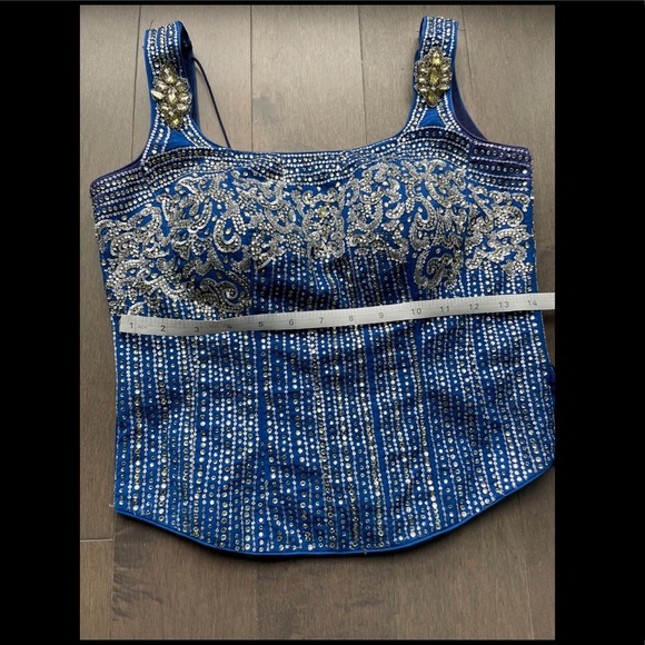 Designer blue ombré lehenga - Picture 8 of 13